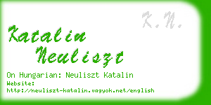 katalin neuliszt business card